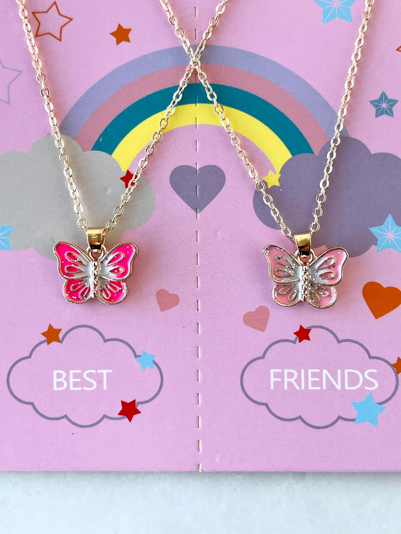 Mineli Kelebek Best Friends Kolye