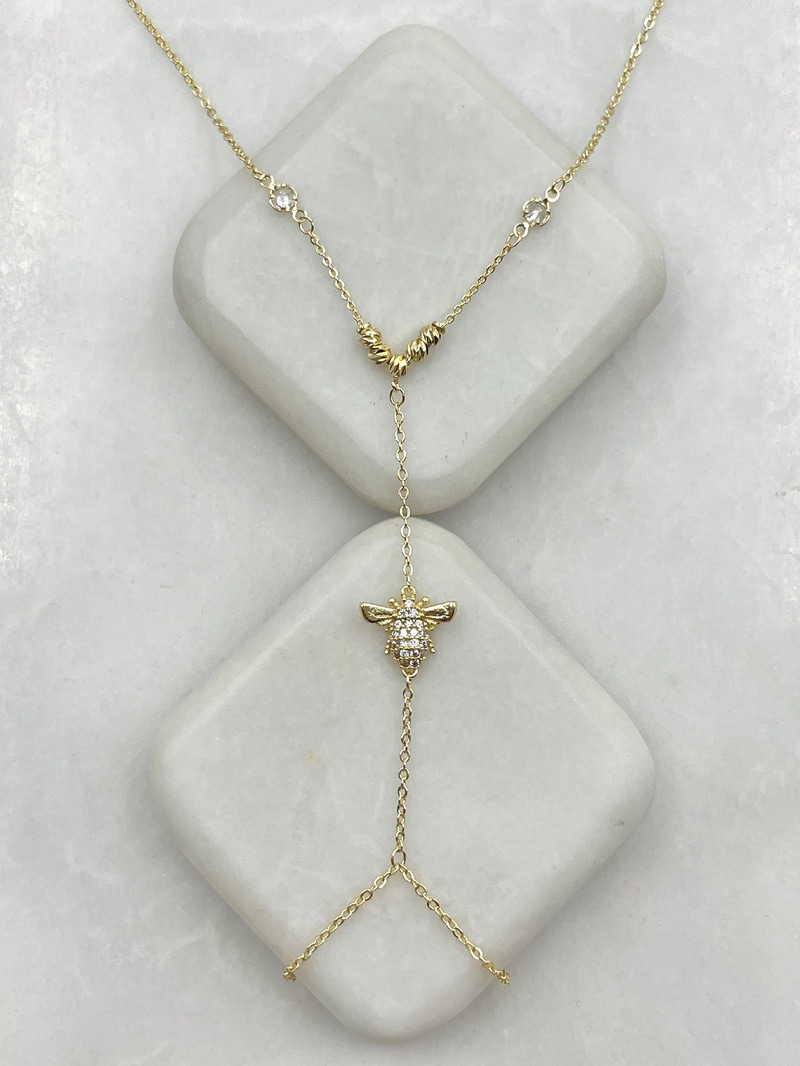 Gömme Taşlı Arı Model Şahmeran Gold