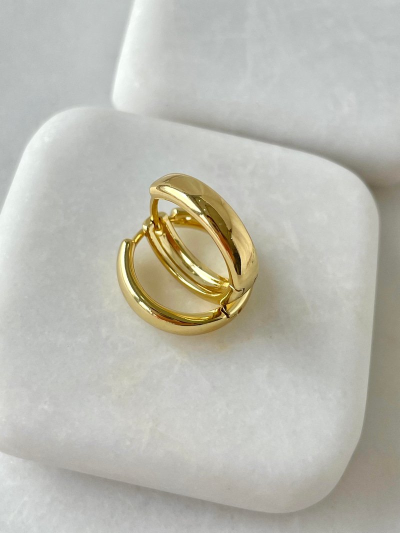 Özel Seri Basic Halka Küpe Orta Boy Gold