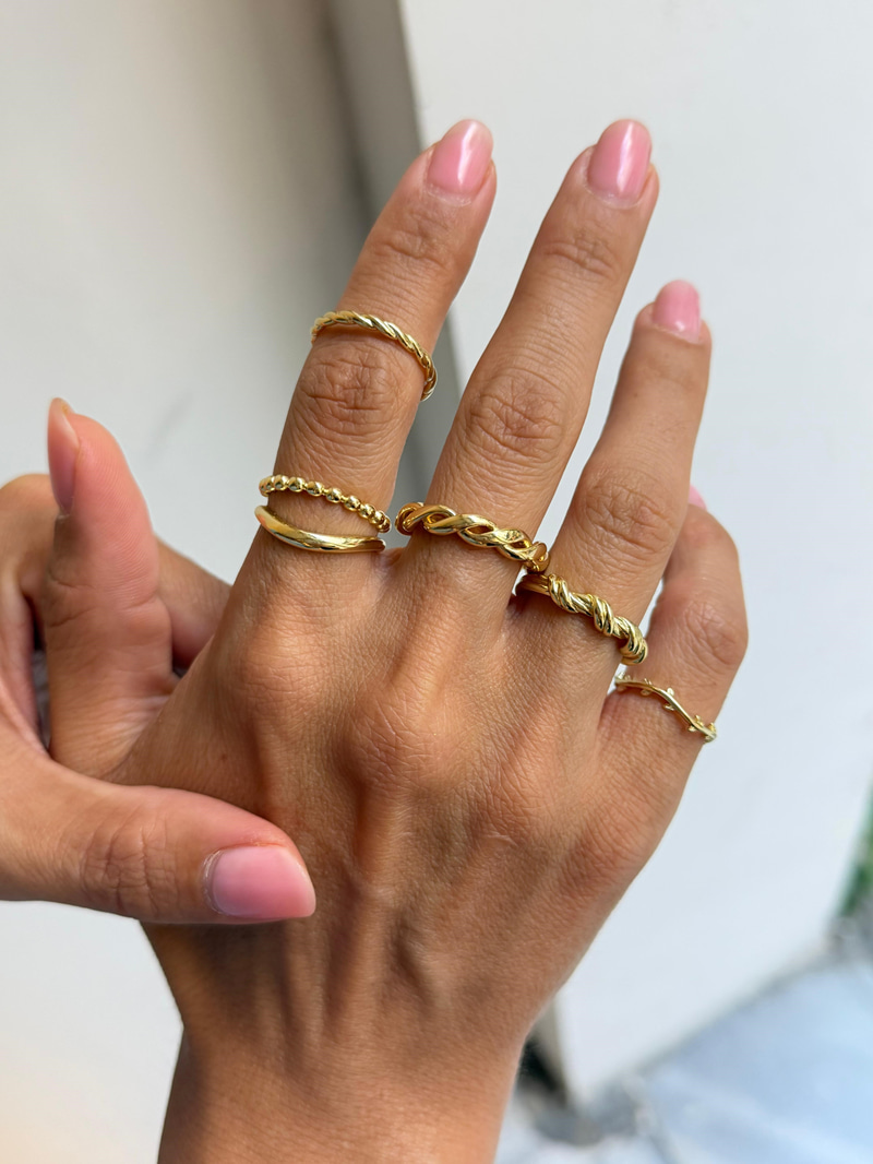 Burgu Düğüm Model Yüzük Gold