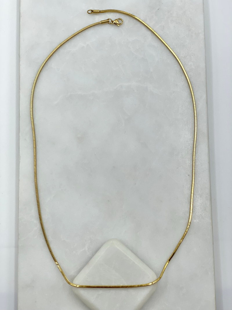 Özel Seri Küp Zincir Kolye 60 cm Gold