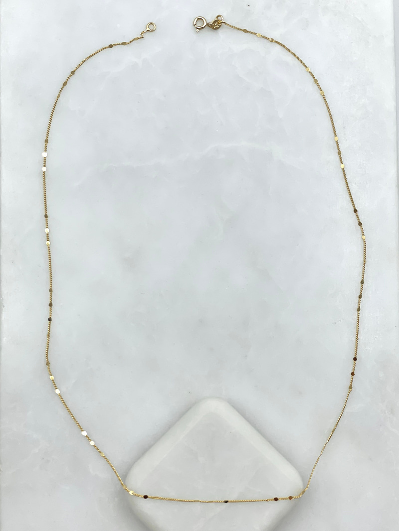 Özel Seri Üçgen Pul Model Zincir Kolye 50 cm Gold