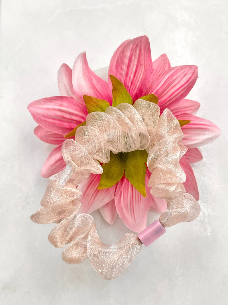 Ayçiçeği Scrunchie Toka Pembe