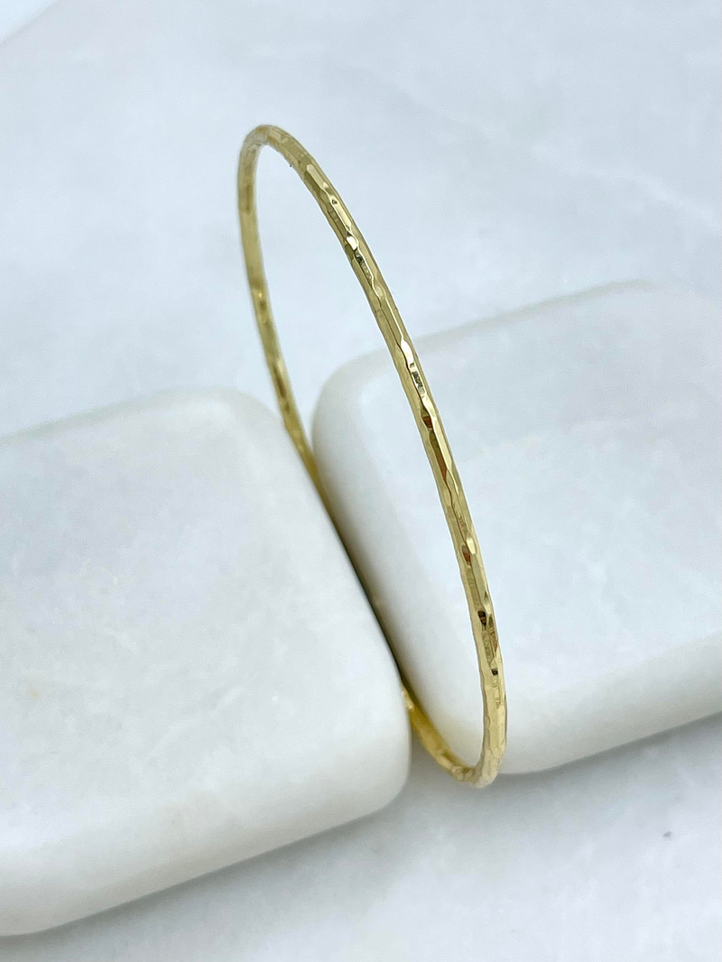 Özel Seri Ezme Yansımalı Ajda Bilezik Gold