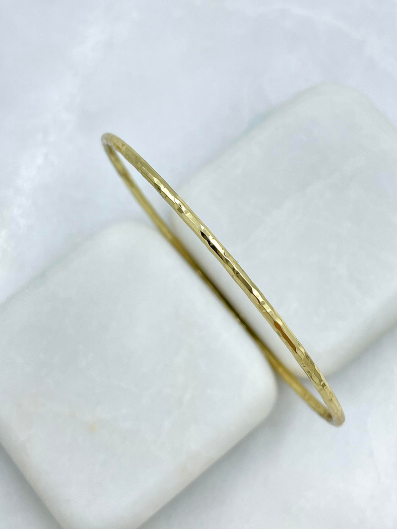 Özel Seri Ezme Yansımalı Ajda Bilezik Gold