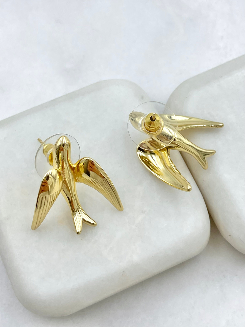 Kırlangıç Model Küpe Gold
