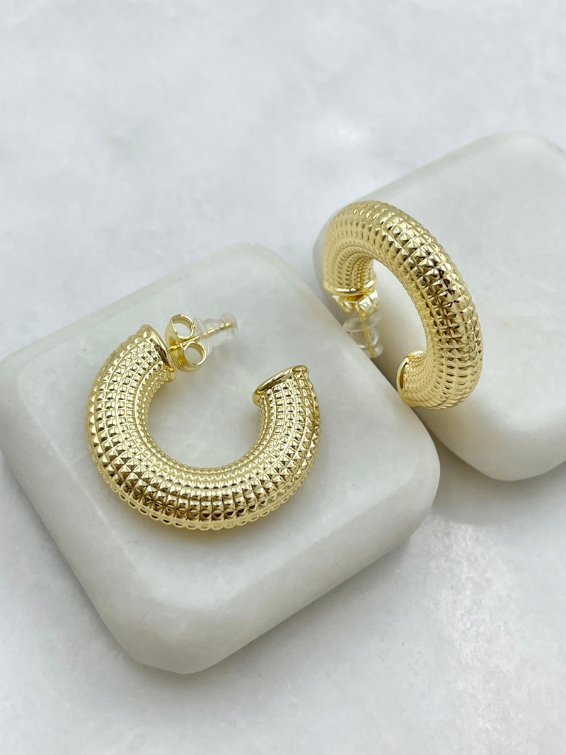 Özel Seri Vintage C Küpe Gold
