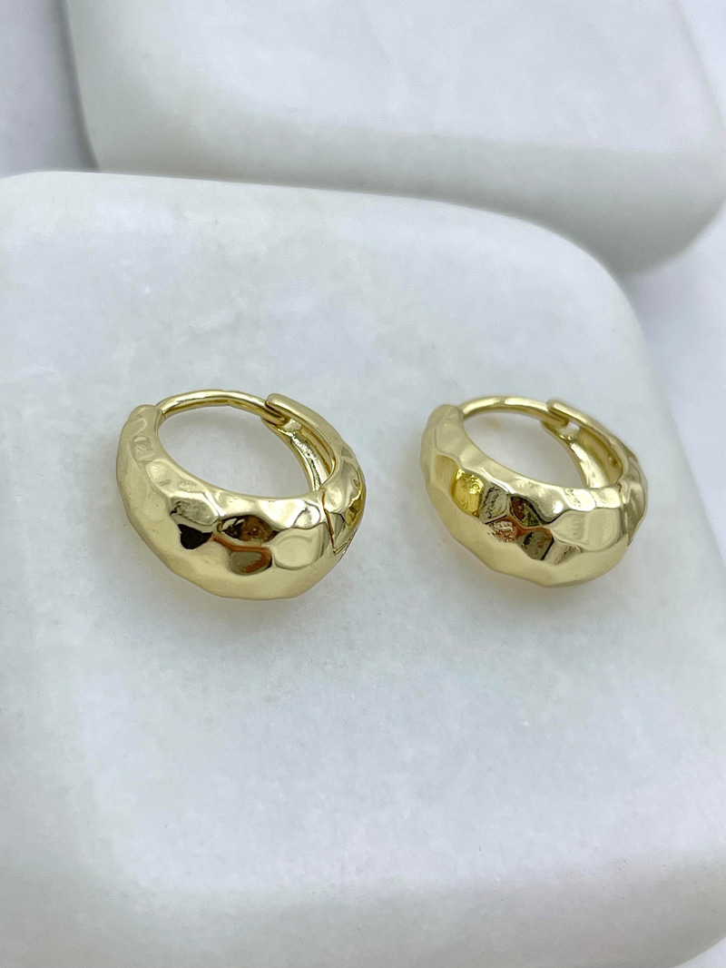 Özel Seri Mozaik Yansımalı Damla Küpe Gold