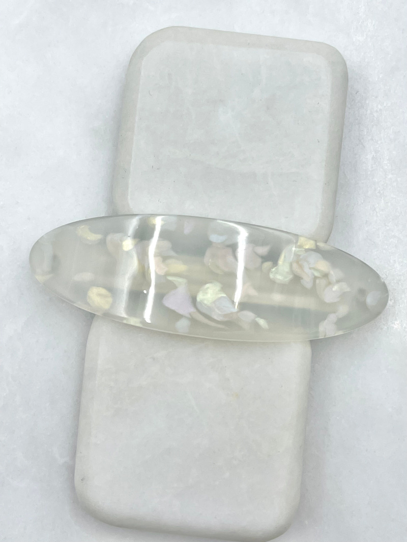 Saydam Oval Kemik Otomatik Toka Ekru