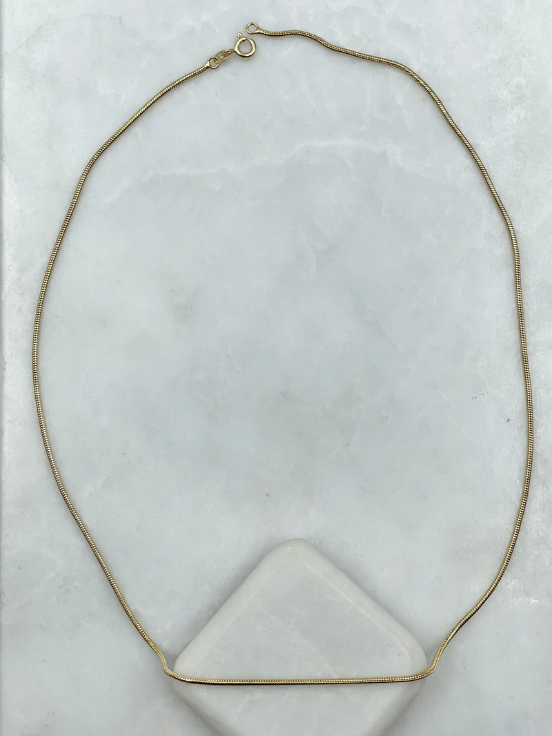 Özel Seri Küp Zincir Kolye 50 cm Gold