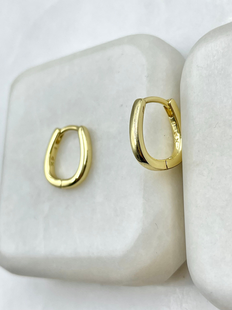 Özel Seri U Küpe 1.4 cm Gold