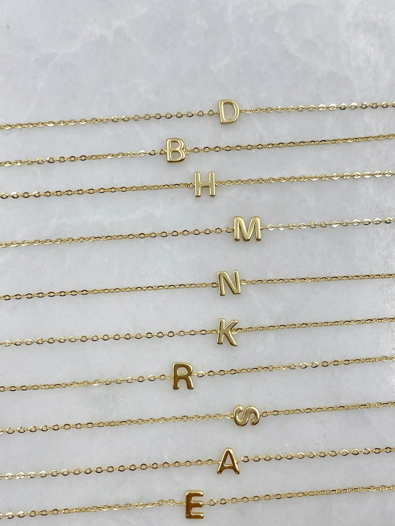 Minimal Harf Kolye Gold