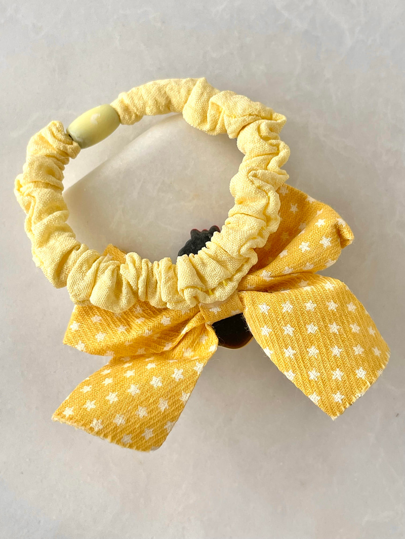 Prenses Fiyonk Scrunchie Toka Sarı