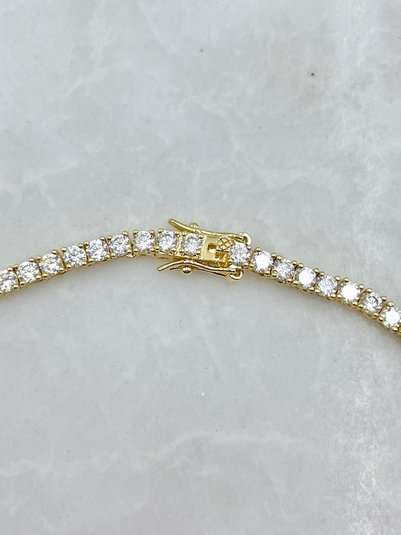 Dönmeyen Döküm Su Yolu Kolye Gold
