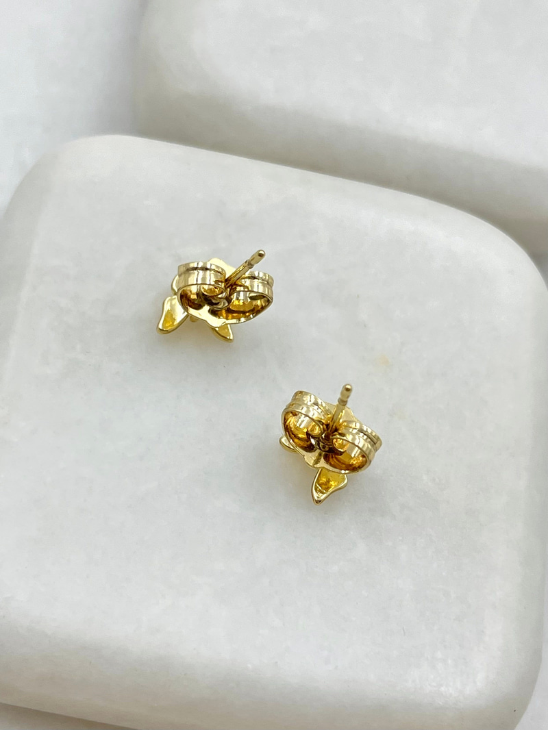 Özel Seri Minimal Kelebek Küpe 0.5 cm Gold