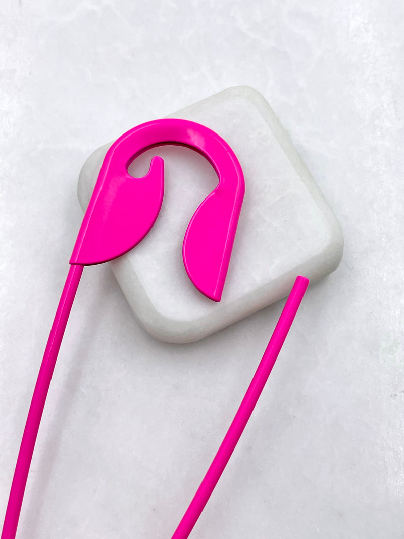 Neon Çengel Toka Pembe