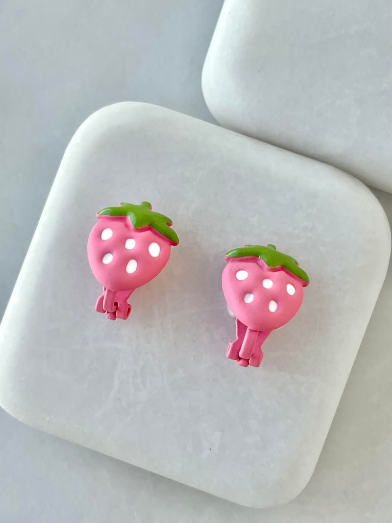 Pembe Çilek Çocuk Küpesi