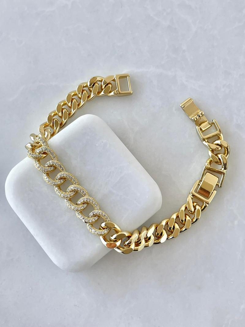 Özel Seri Zirkon Taşlı Halka Zincir Bileklik