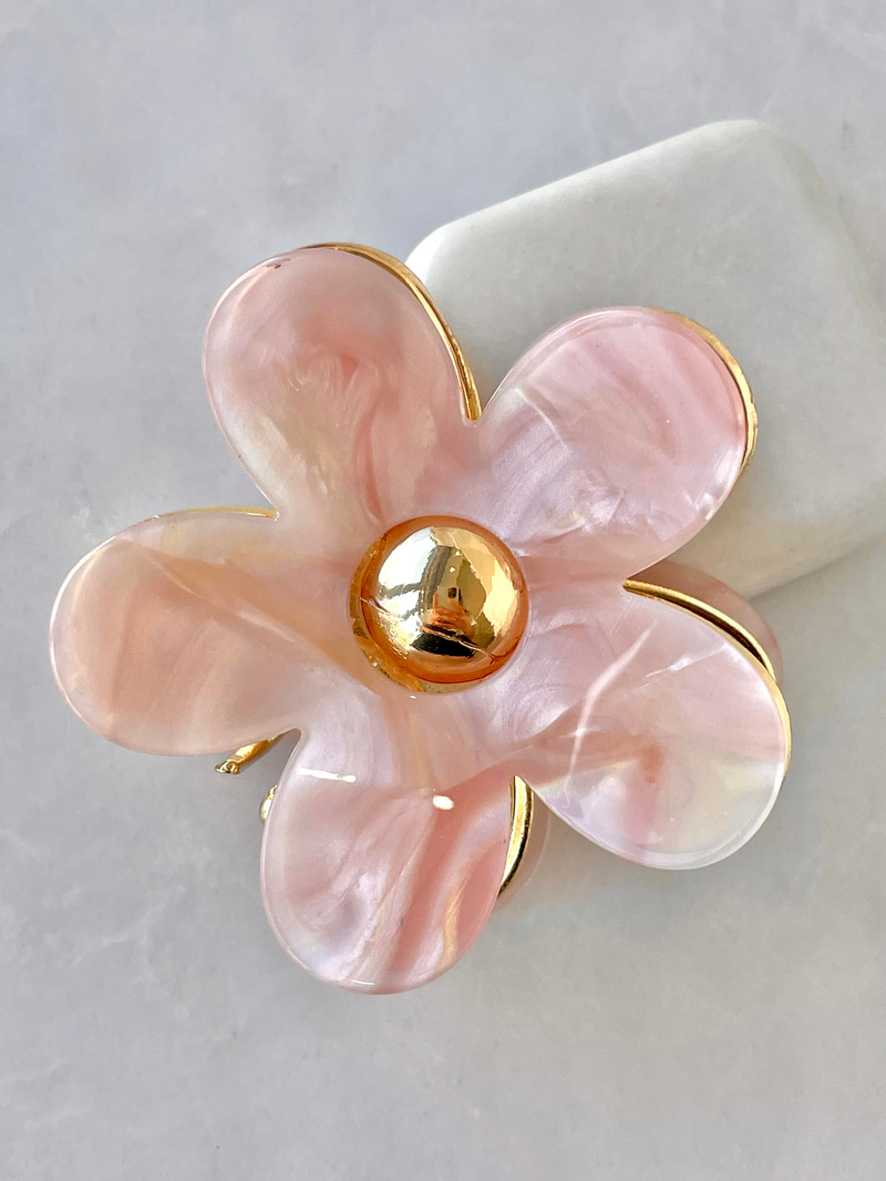 Mermer Desen Papatya Mandal Toka Pembe