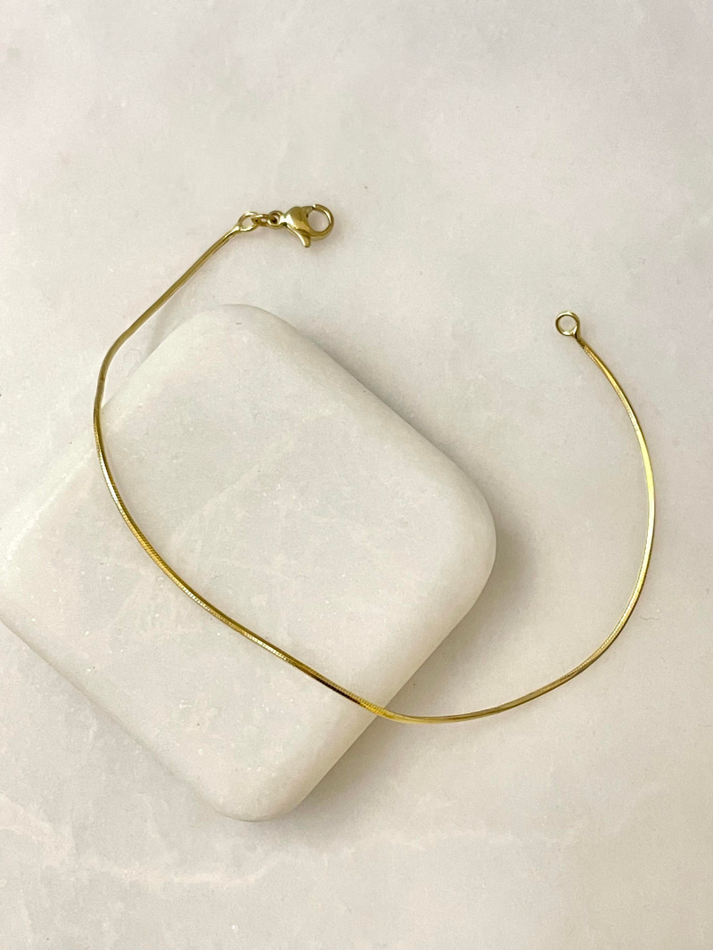 Özel Seri Minimal Yılan Zincir Bileklik Gold