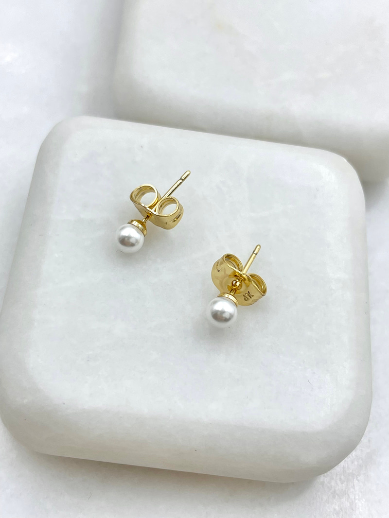 Özel Seri Minik İnci Küpe 0.3 cm Gold