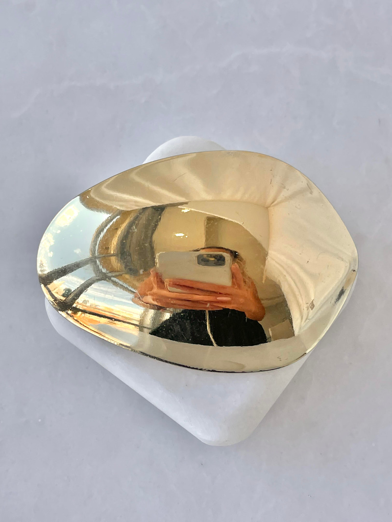 Parlak Oval Otomatik Toka Gold