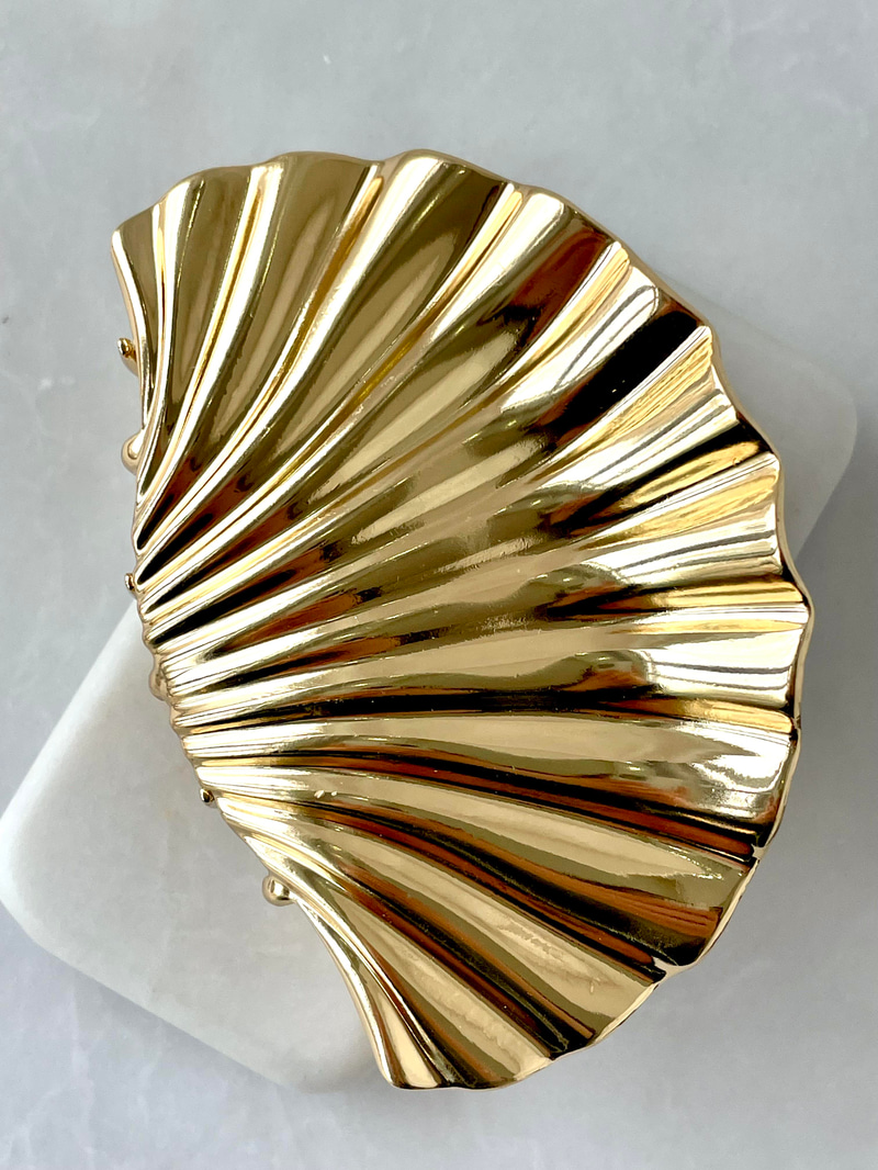 Metal İstiridye Toka Gold