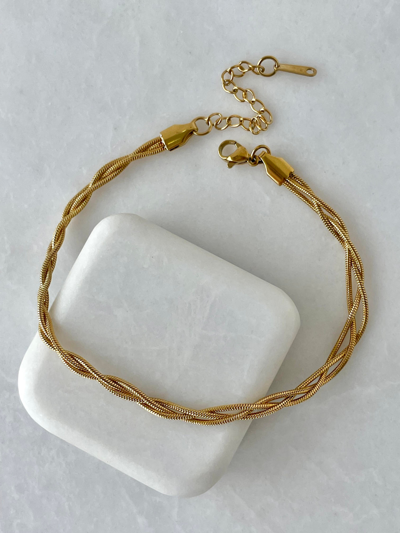 Çelik Örgü Model Yılan Zincir Halhal