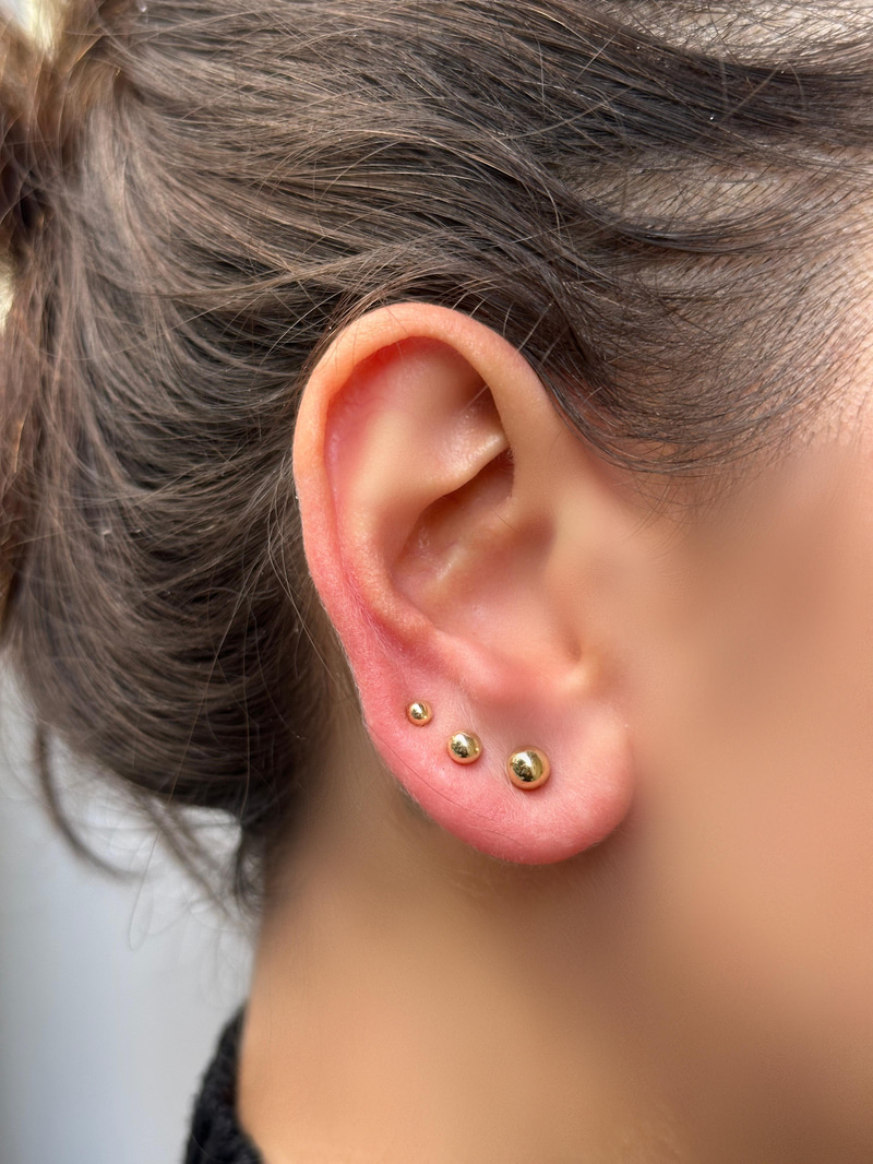 Özel Seri Topçuk Küpe 0,5 mm Gold