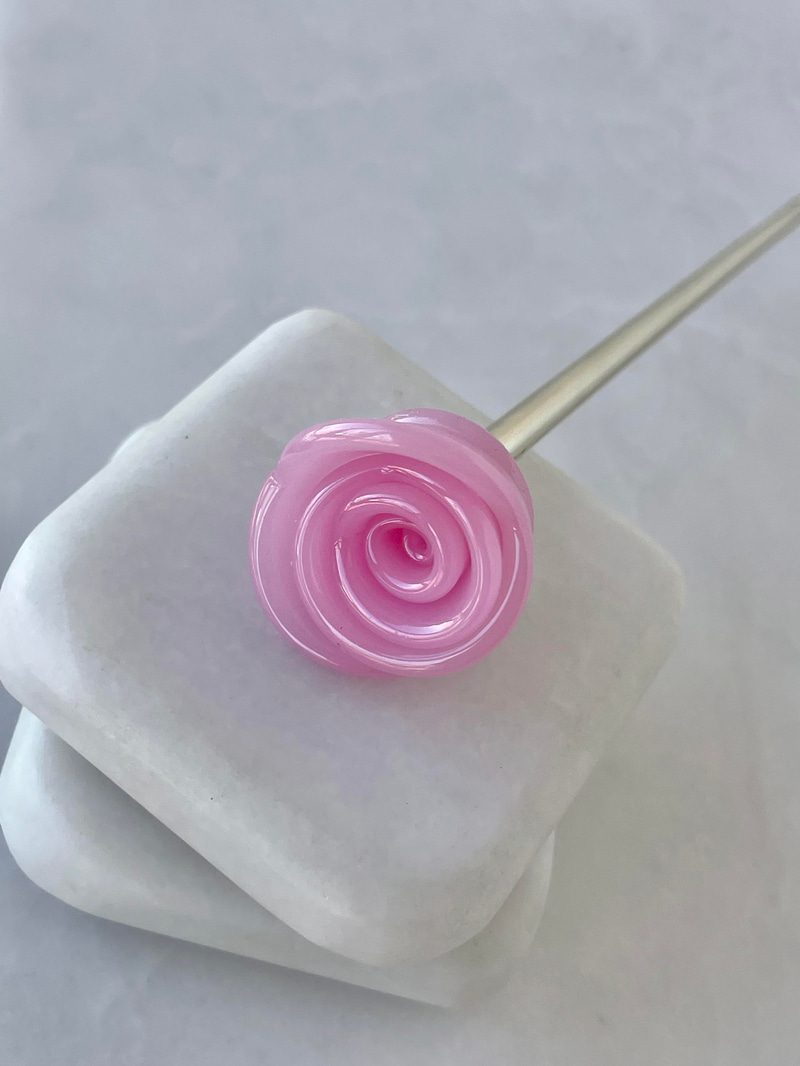 Gül Model Topuz Tokası Pembe