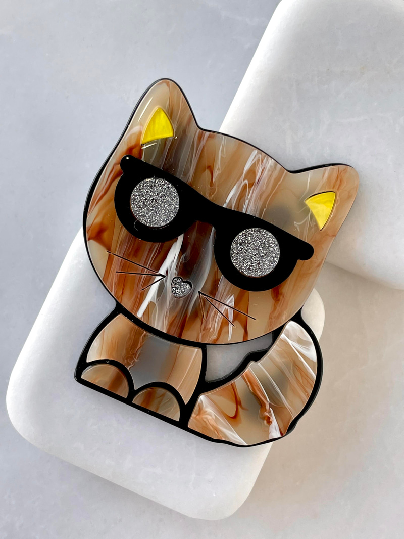 Artist Kedi Kemik Broş