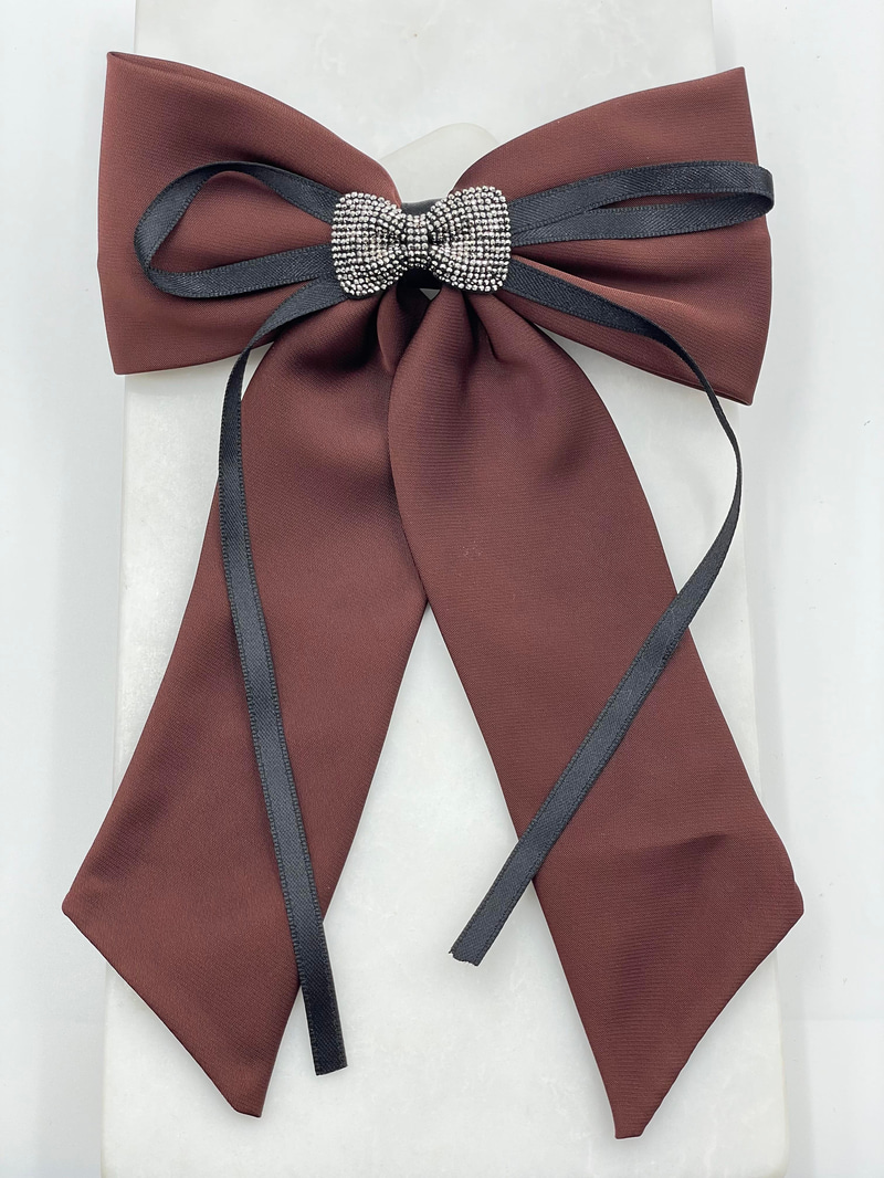 Kristal Taşlı Premium Saten Otomatik Toka Bordo