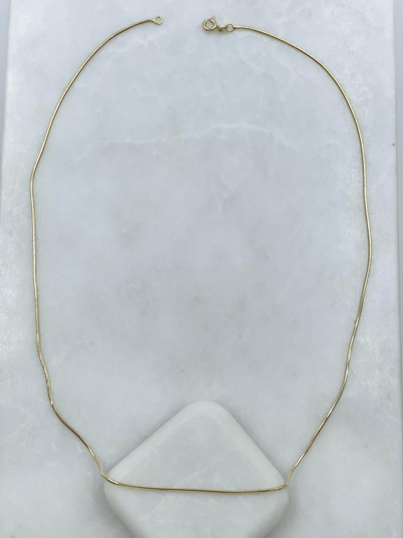Özel Seri Minimal Yılan Zincir Kolye 50 cm Gold