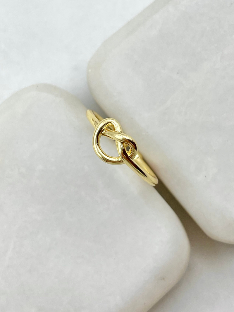 Kalp Düğüm Model Yüzük Gold