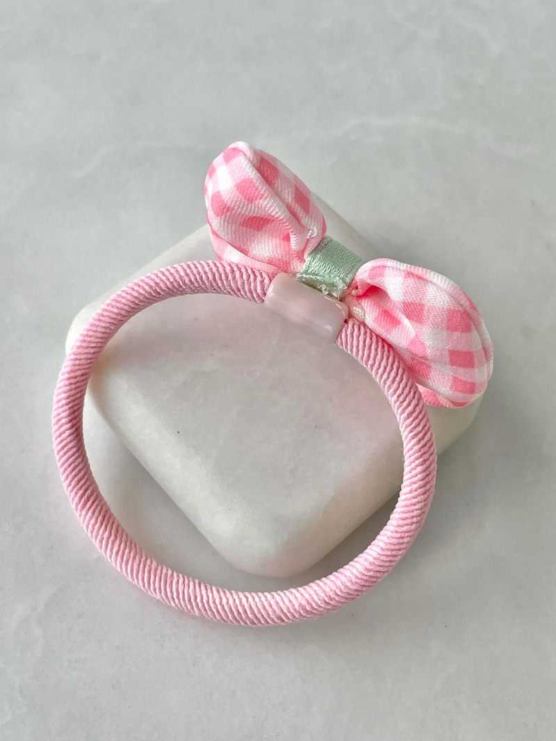 Pötikareli Fiyonk Lastik Toka Pembe