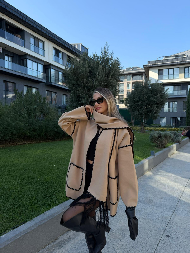Atkılı Çoban Dikiş Camel Kaban