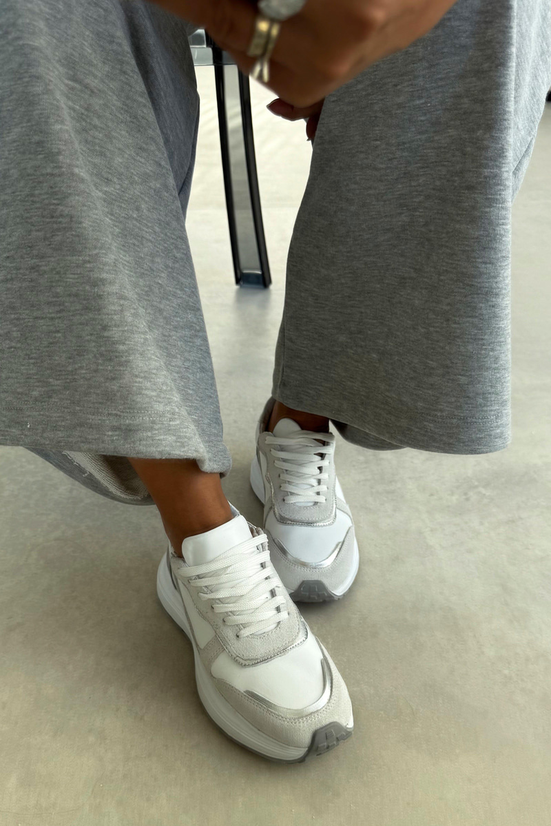 Chello Beyaz Hakiki Deri Sneaker