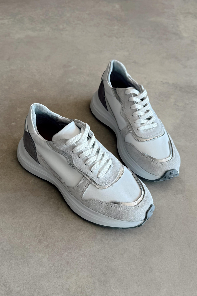 Chello Beyaz Hakiki Deri Sneaker