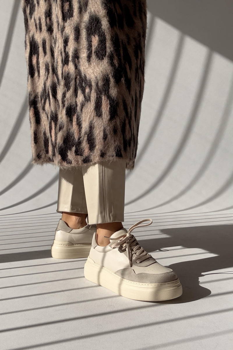Diego Bej Hakiki Deri Sneaker