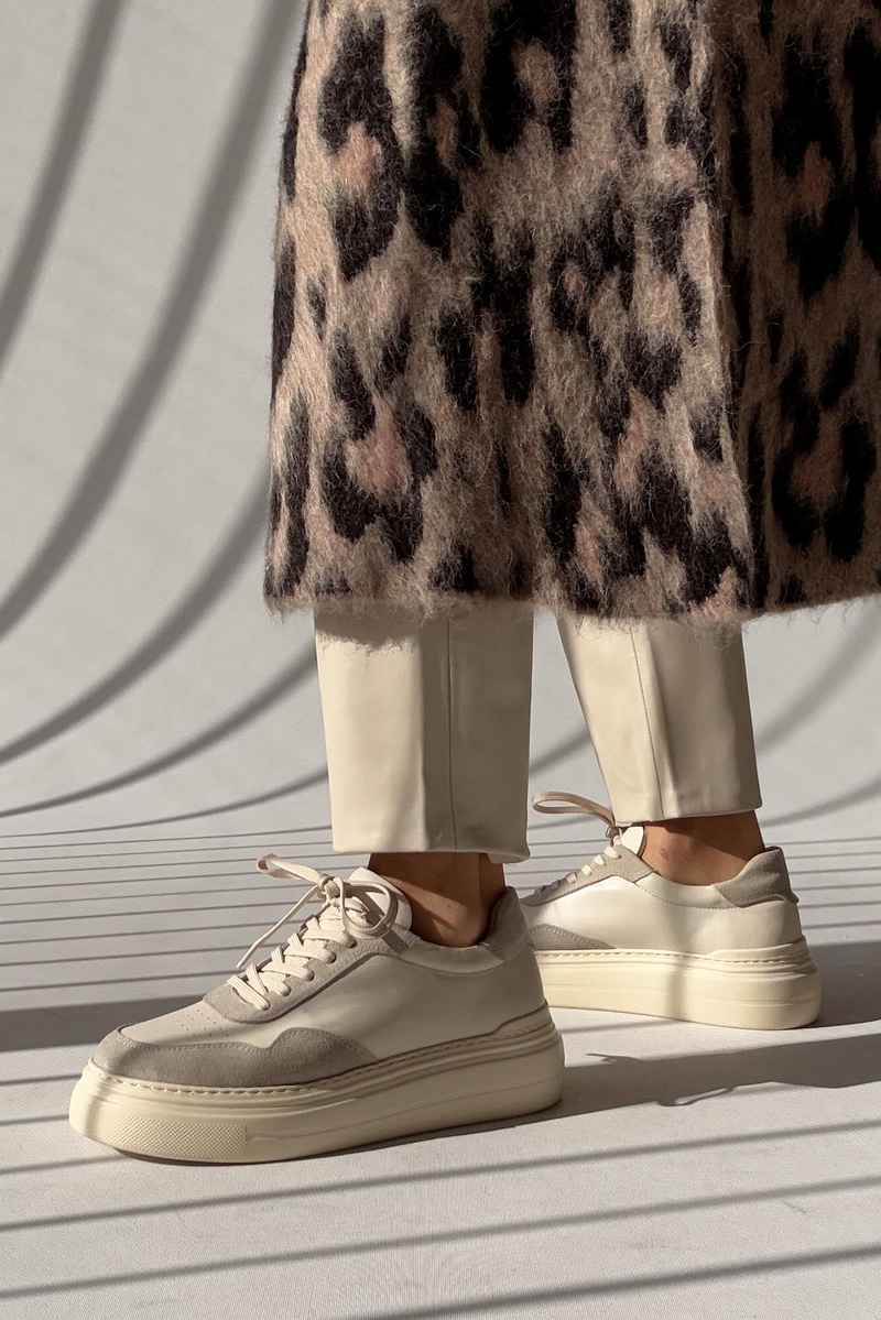 Diego Bej Hakiki Deri Sneaker