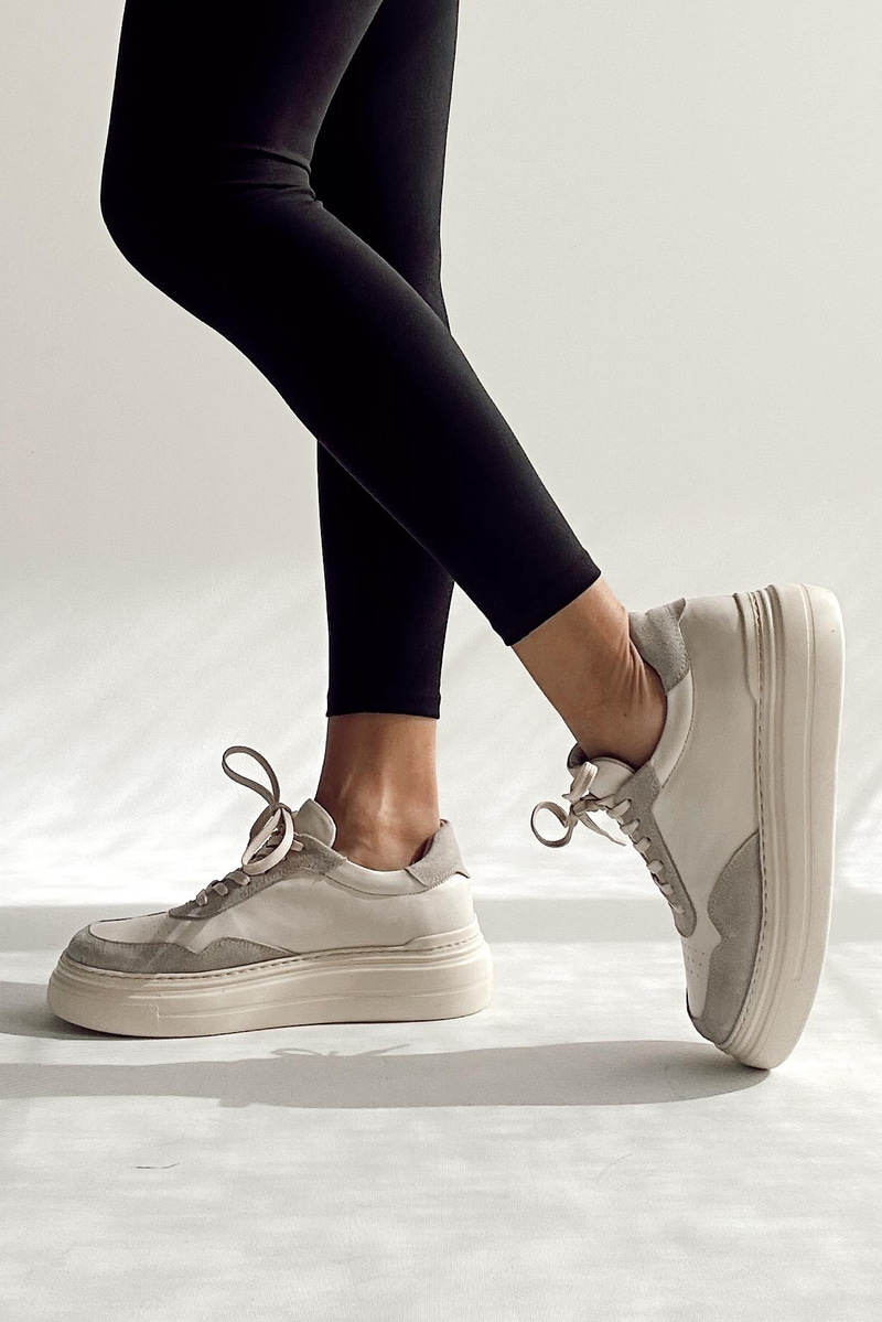 Diego Bej Hakiki Deri Sneaker