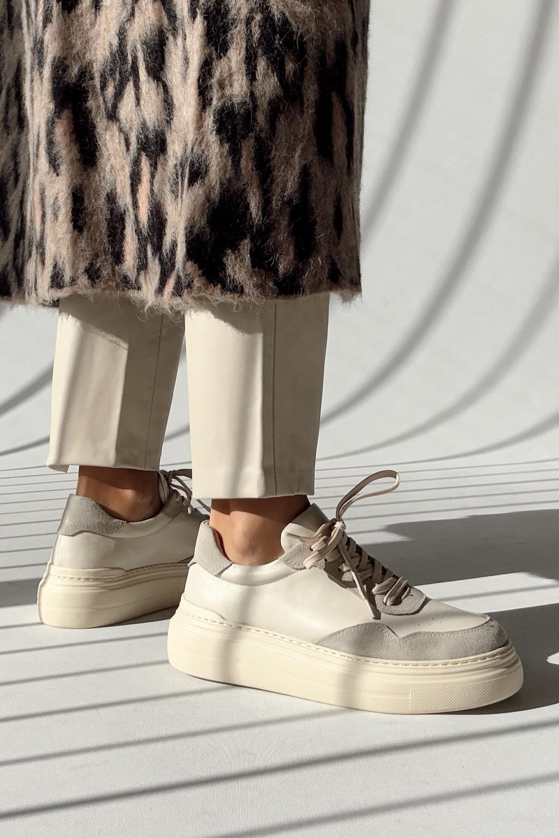 Diego Bej Hakiki Deri Sneaker