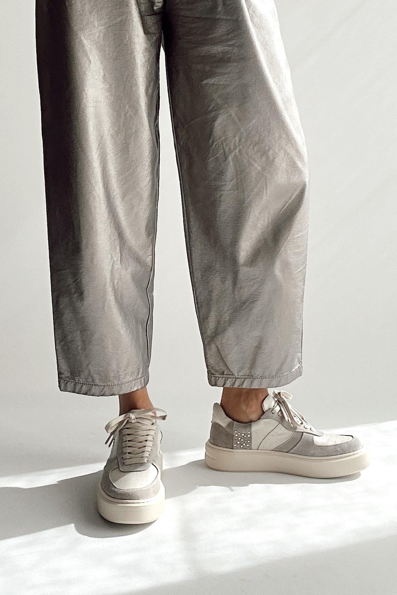 Madrid Bej Hakiki Deri Sneaker