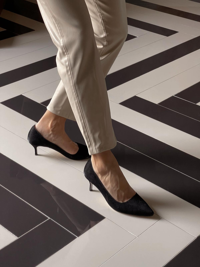 Snake Siyah Stiletto