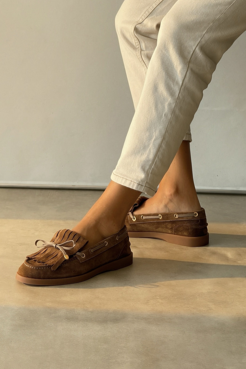 Softee Toprak Hakiki Deri Loafer