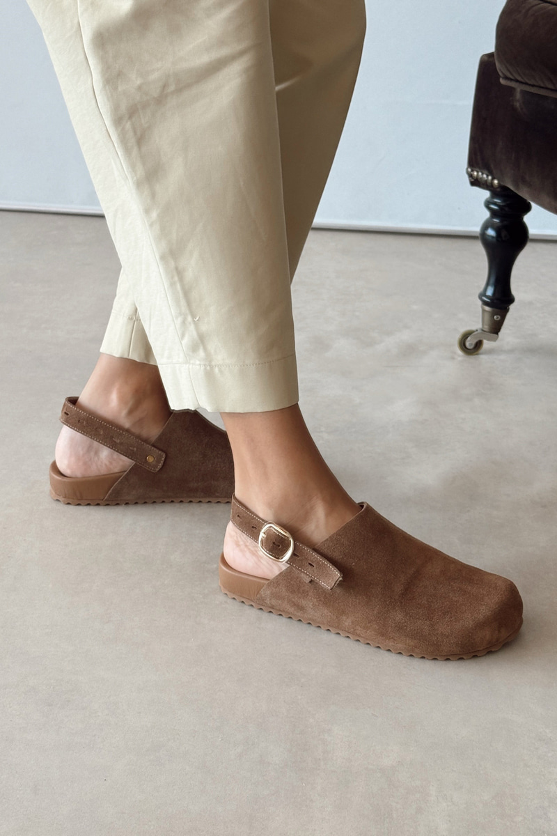 Tailor Toprak Hakiki Deri Sandalet