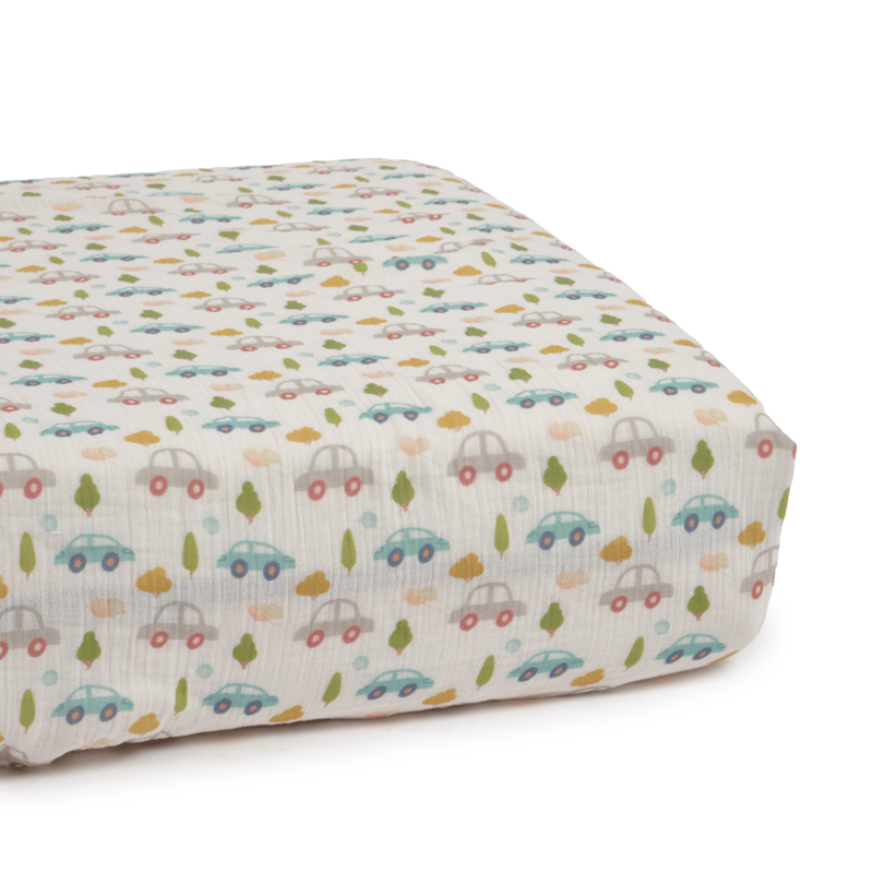 Müslin Lastikli Bebek Çarşafı Cars