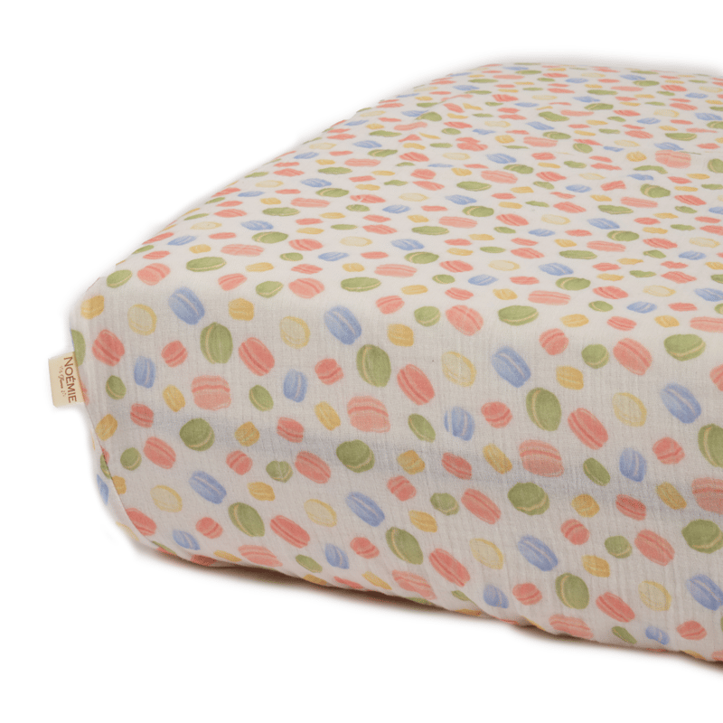 Müslin Lastikli Bebek Çarşafı Macarons