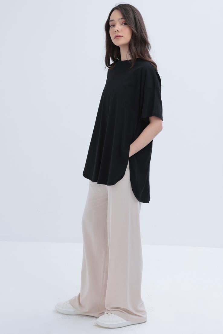 Black-100% Cotton T-Shirt