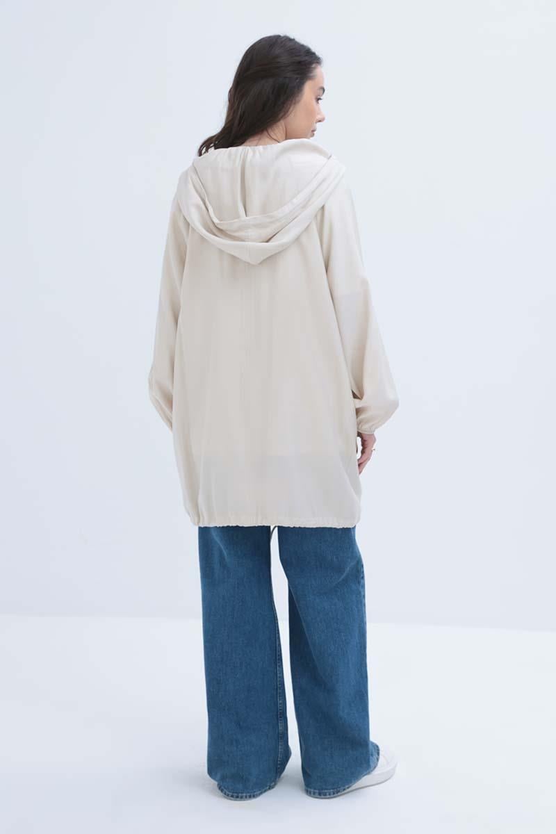 Stone-Hooded Zippered Cap